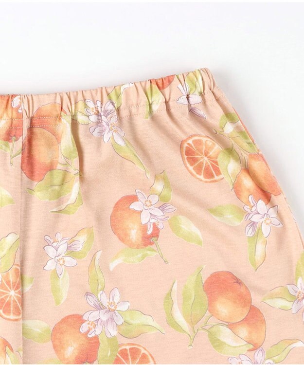 Wing パジャマ 5分袖 半袖 長ズボン 綿混(本体) 天竺素材 レディース EP8077 ウイング／ワコール オレンジ