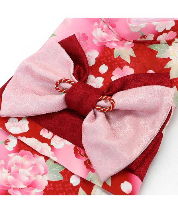 PET PARADISE ペットパラダイス 着物 《 牡丹桜柄 》 小型犬 赤