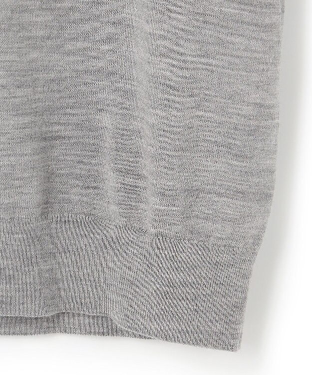 23区 【アンサンブル対応】サステナブルウール 半袖 ニット ライトグレー