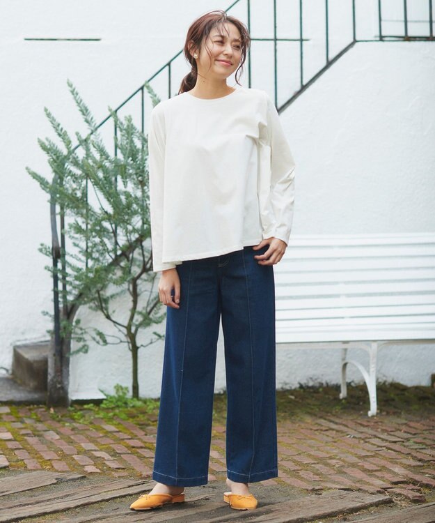 Feroux 裾フレア ロンＴ ホワイト系