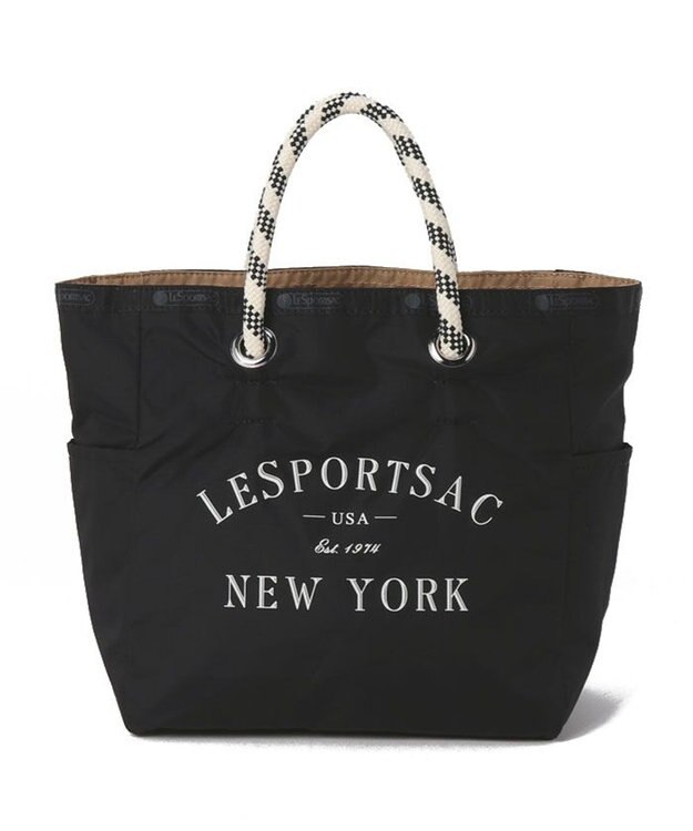 LeSportsac MEDIUM 2 WAY TOTE/ジェットブラック/プロビンシャル ジェットブラック/プロビンシャル