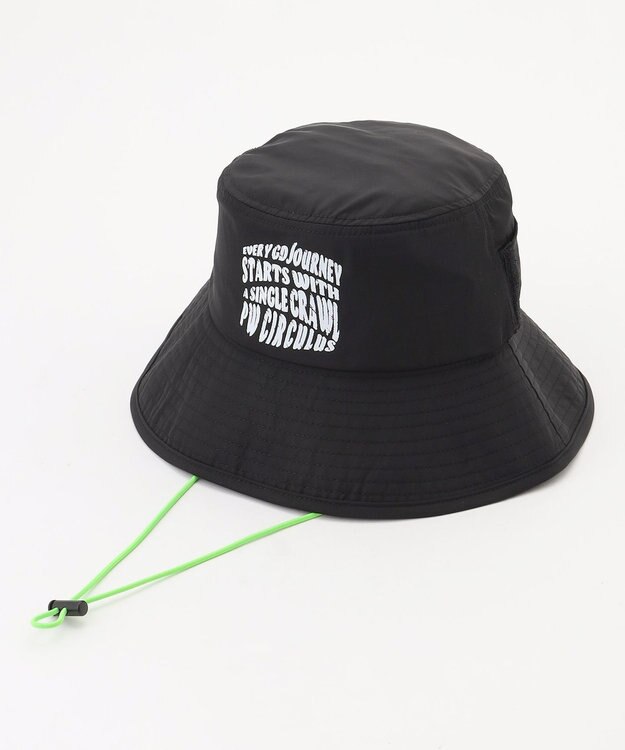 PW CIRCULUS 【手洗い洗濯可 / 小さくたためる】【UNISEX】ポケッタブルバケットハット 2026年モデル ゴルフ ブラック系