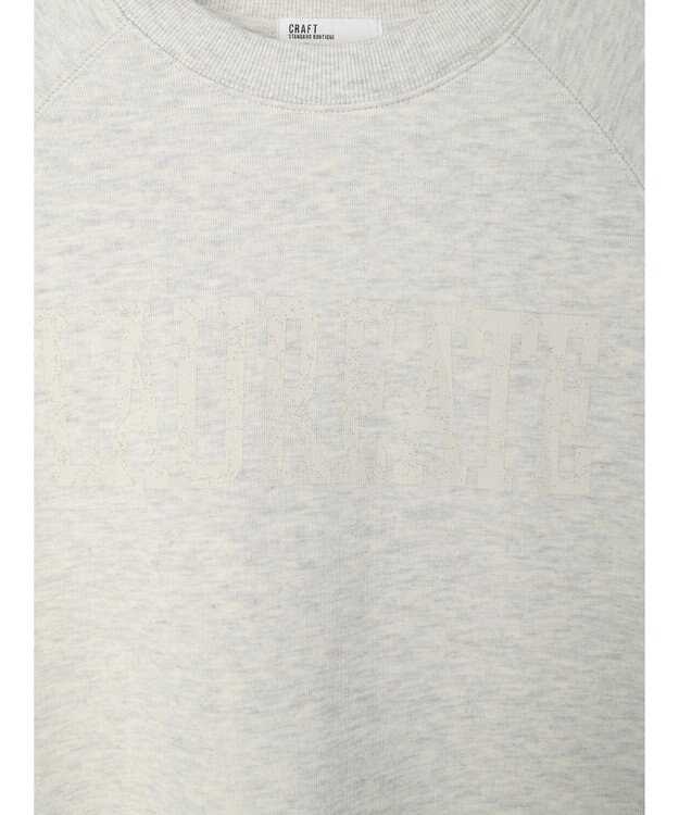 CRAFT STANDARD BOUTIQUE プリント裏毛ビッグプルオーバー Oatmeal