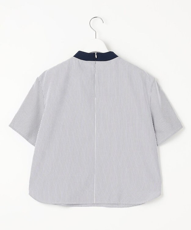 23区GOLF セットアップ企画【23Fondation/WOMEN】【吸水速乾】サッカーストライプ ツーピース ネイビー系2