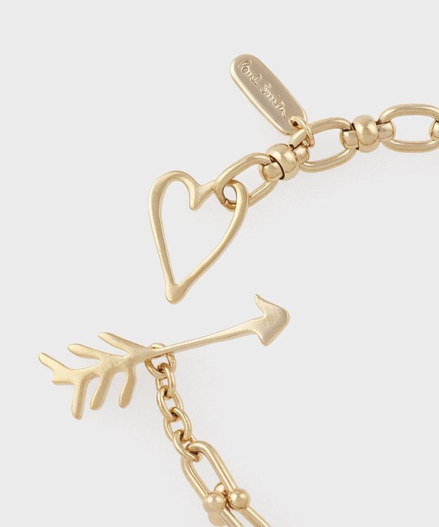 Paul Smith ハートミックスチェーン ブレスレット ゴールド