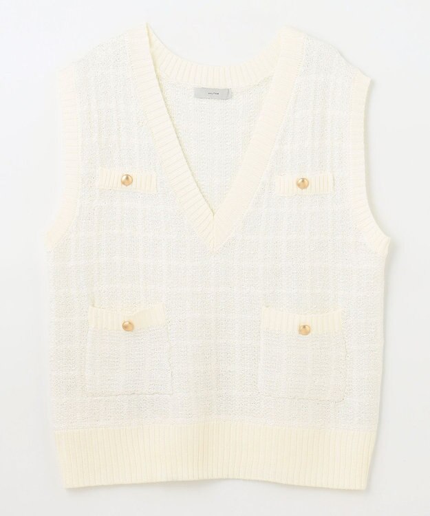 ANY L 【洗濯機可】ツイーディベスト オフ