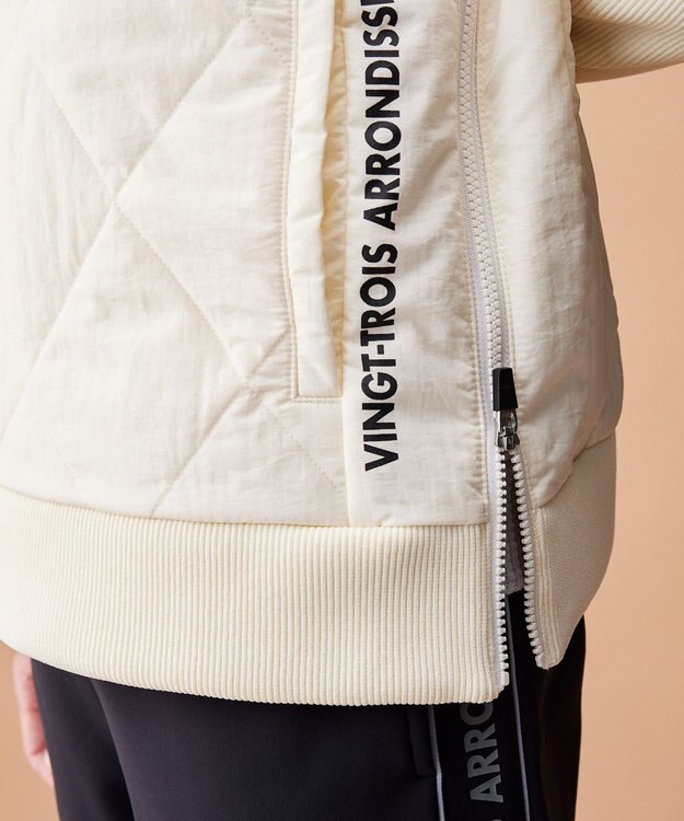 23区GOLF 【MEN】中綿キルトプルオーバー アイボリー系