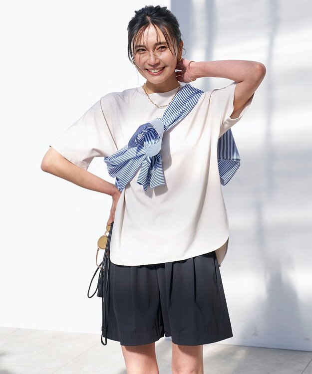 UNFILO BEAUTY FORM-T フォルムTシャツ グレージュ