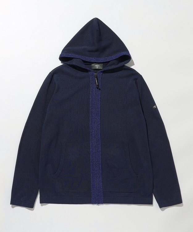 JOSEPH ABBOUD MOUNTAIN 【エコ素材・軽量・通気性・速乾性】ペーパーヤーンパーカー ネイビー系