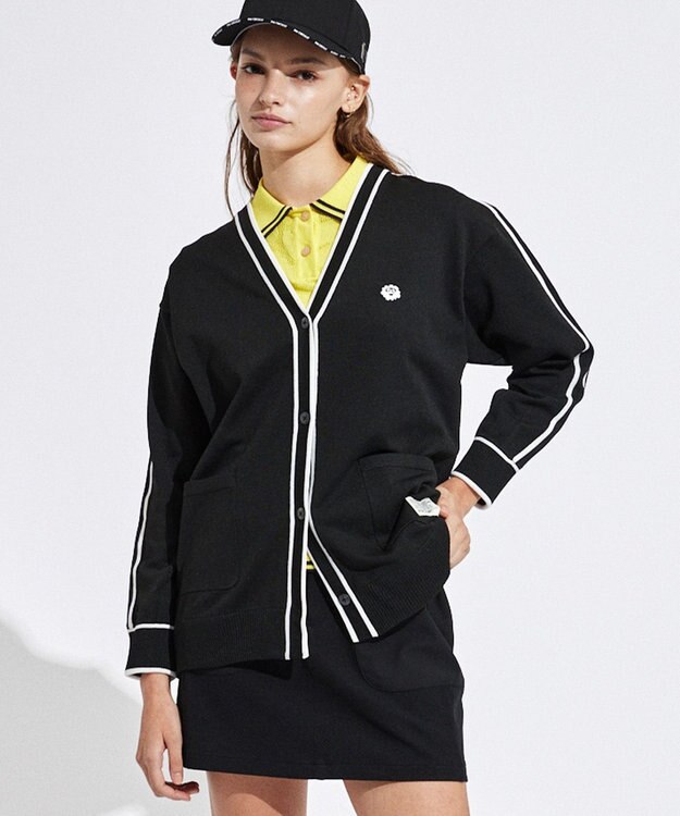 PW CIRCULUS 【WOMEN】ライン カーディガン ゴルフウェア レディース ブラック系