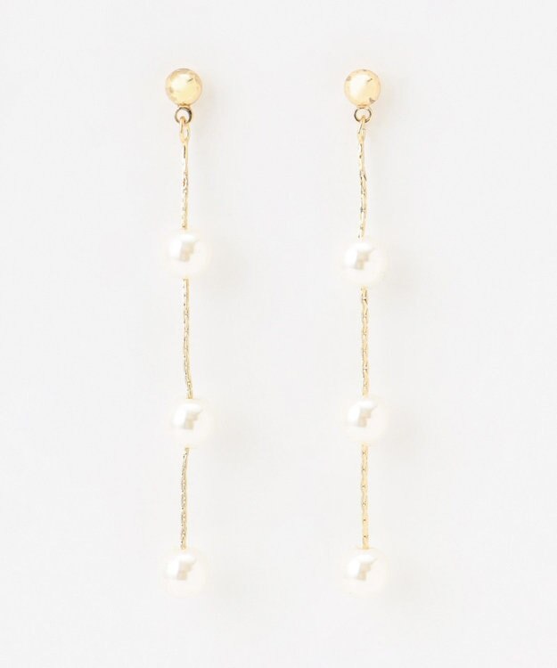 ANY 【WEB限定】ステーションパールピアス(両耳用) ゴールド系