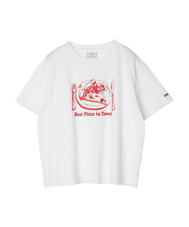 earth music&ecology Ｌｅｅ×ｅ．ｍ．ａ．ｅ　ＰＩＺＺＡ　ＴＥＥ Off White
