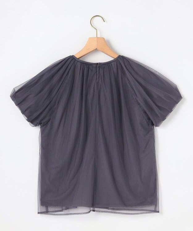 組曲 【先行予約】コットンポンチ チュールレイヤード カットソー グレー系