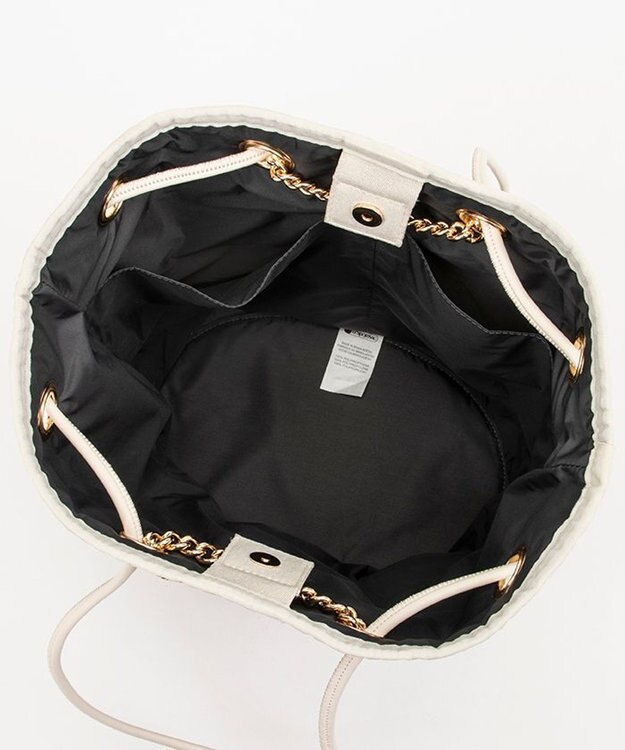 LeSportsac CHAIN CROCHET MED BUCKET/ベージュクロシェ ベージュクロシェ