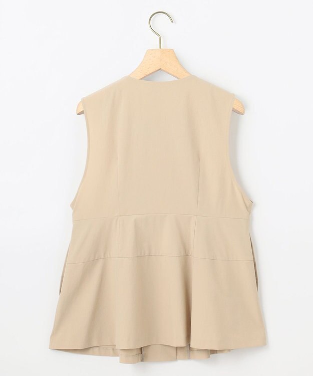 組曲 スーパーライトストレッチ ジレ ベージュ系