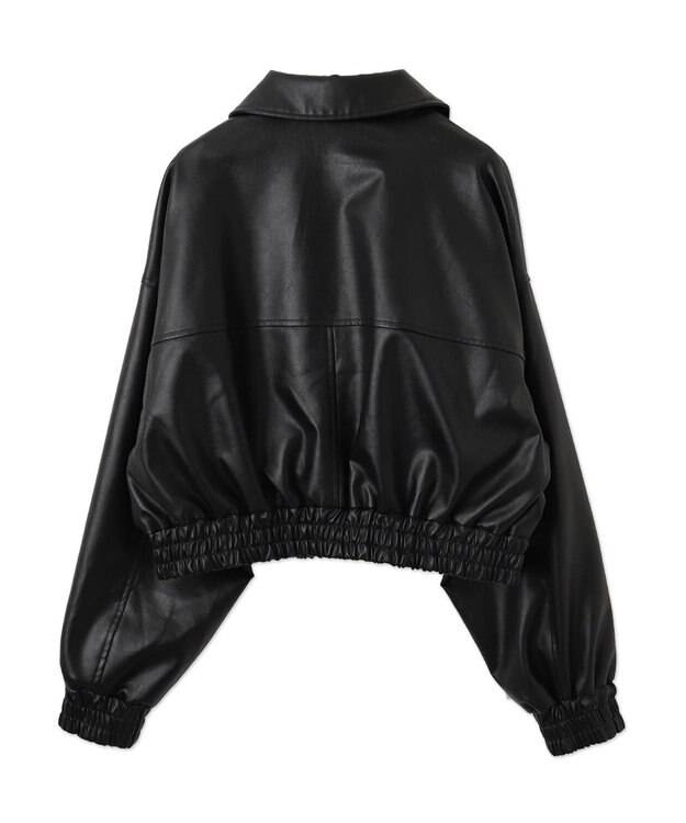 WEGO PUショートブルゾン ブラック