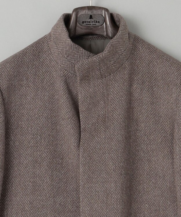 GOTAIRIKU アンゴラビーバー スタンドカラーコート ベージュ系8