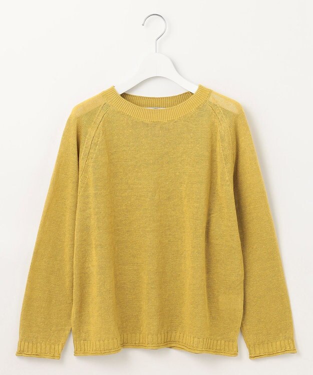 J.PRESS LADIES 【洗える・吸水速乾】MERCERIZED CORD LINEN ニット ピスタチオ系