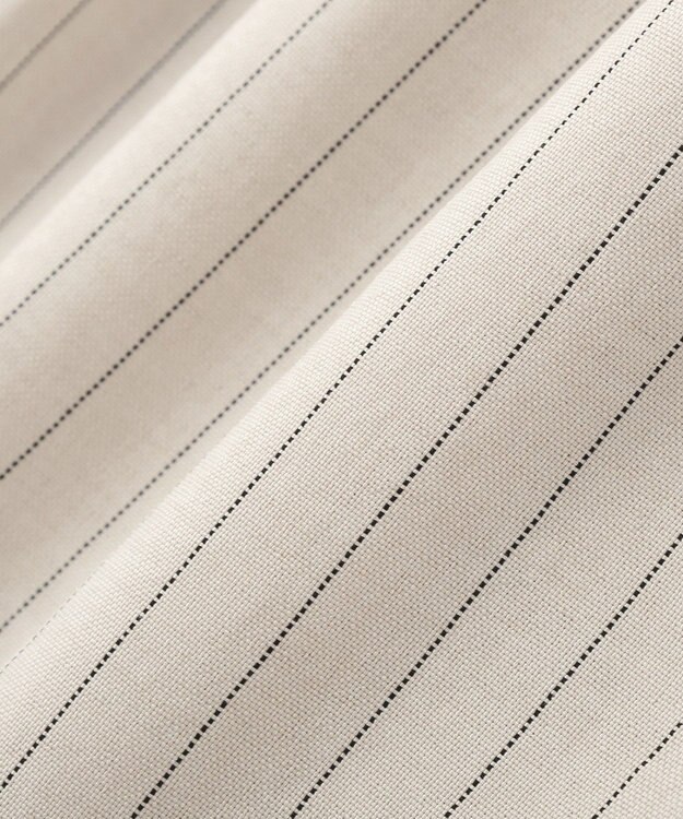 earth music&ecology 【セットアップ対応】ウエストリボンバミューダパンツ Stripe Ivory