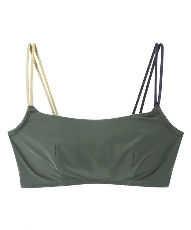 AMPHI ノンワイヤーブラ 谷間をメイク バストの形をキープ ホックなし 【BRAGENIC ブラジェニック】 ブラジャー ブラ ワイヤレス BMI745 アンフィ／ワコール カラシ