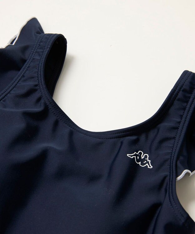 OP／FILA 【Kappa】ショートパンツ一体型スクール水着 ネイビー×ホワイト