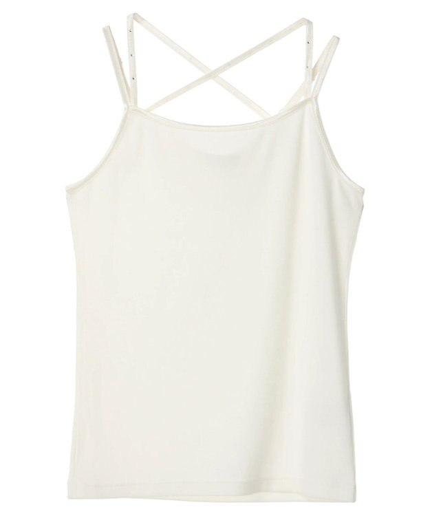 earth music&ecology キラキララインストーンキャミ Ivory