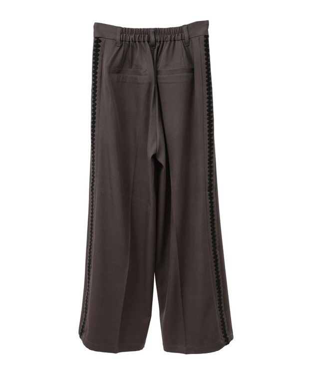 Green Parks ・ＥＬＥＮＣＡＲＥ　ＤＵＥ　サイド刺繍ラインパンツ Charcoal Gray