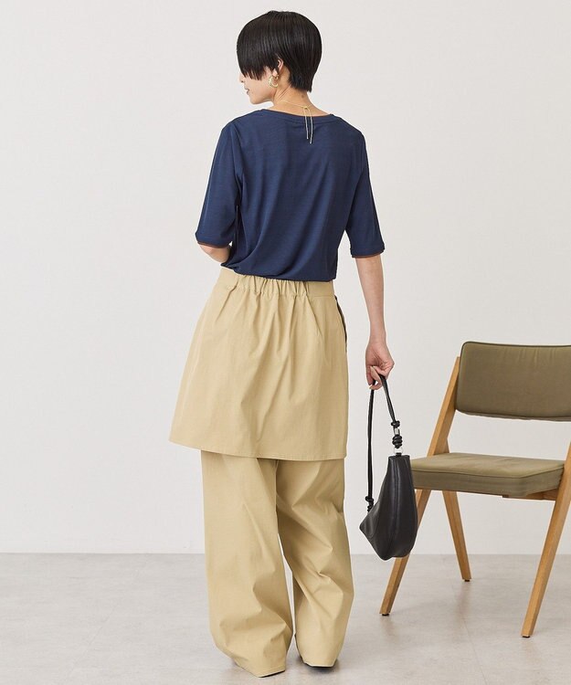 AMERICAN HOLIC シアーリブ配色プルオーバー Navy