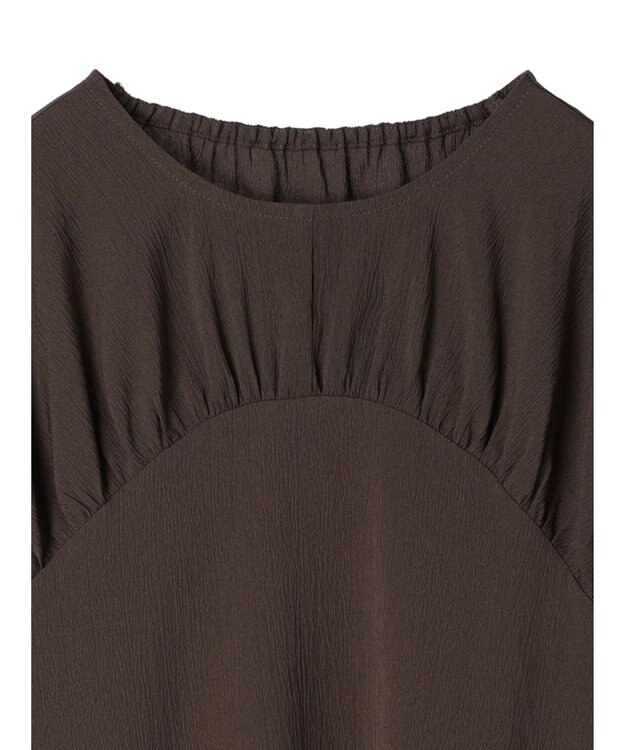 Green Parks ■ＥＳＣＡＲ　ギャザーヨークキリカエワンピース Charcoal Gray