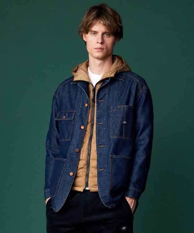 JOSEPH ABBOUD MOUNTAIN 【ストレッチ/撥水/軽量/パッカブル/ライナードッキング対応】2WAYストレッチ ダウン パーカー キャメル系