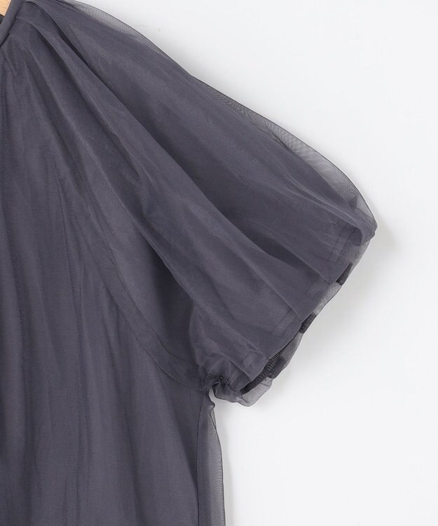 組曲 【先行予約】コットンポンチ チュールレイヤード カットソー グレー系