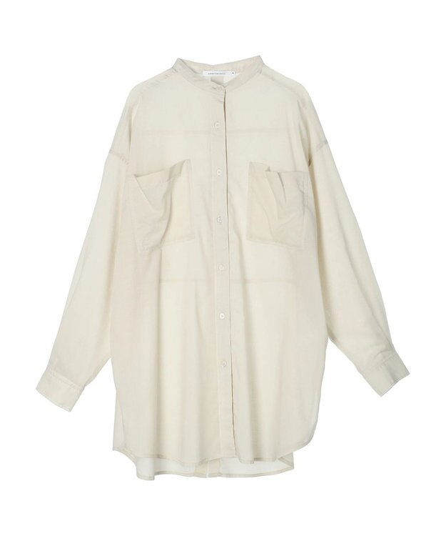AMERICAN HOLIC イージーケア＋接触冷感　Ｗポケットシャツチュニック Ivory