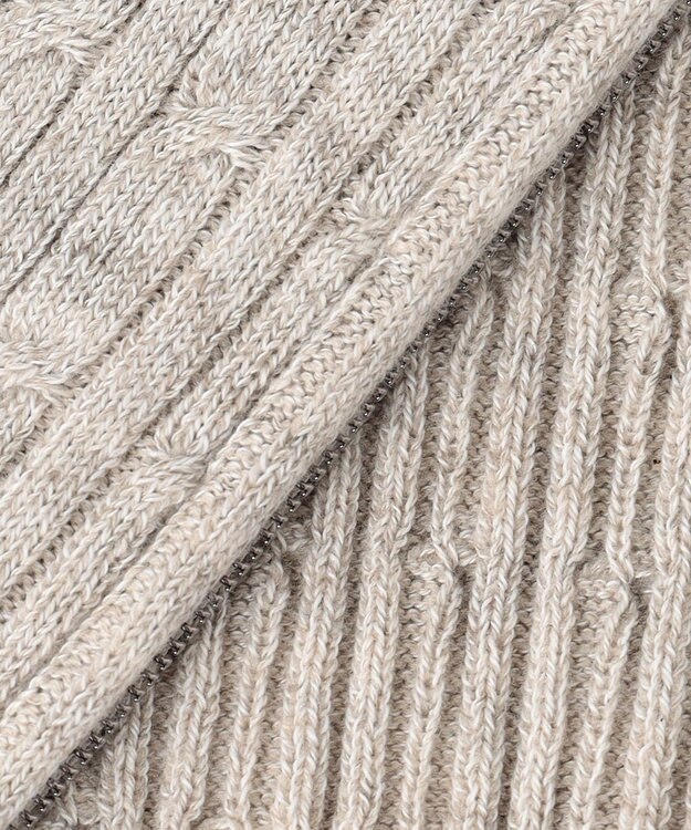 JOSEPH ABBOUD 【オリジナルオーガニックコットン使用】JOE COTTONニット パーカー ベージュ系