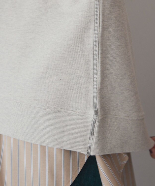 AMERICAN HOLIC 配色ライン裏毛プルオーバー Oatmeal