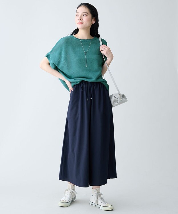 ANY ラミータッチオーバーニット ブルーグリーン