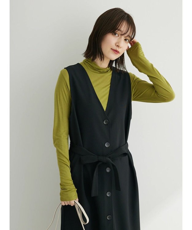 Green Parks ジレにもなる３ＷＡＹジャンパースカート Black