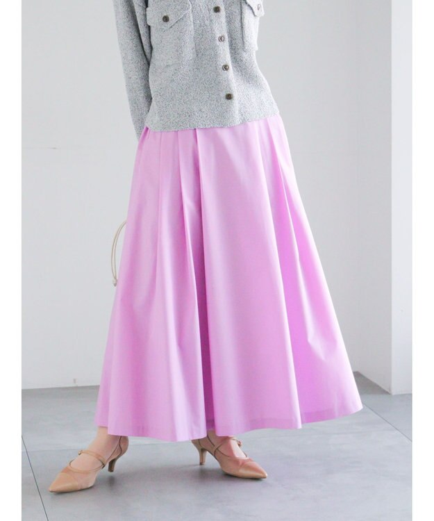 Te chichi タイプライタータックフレアスカート ピンク