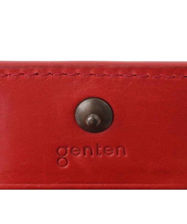 genten ダイヤカットワーク　小物入れ付ネックレス レッド