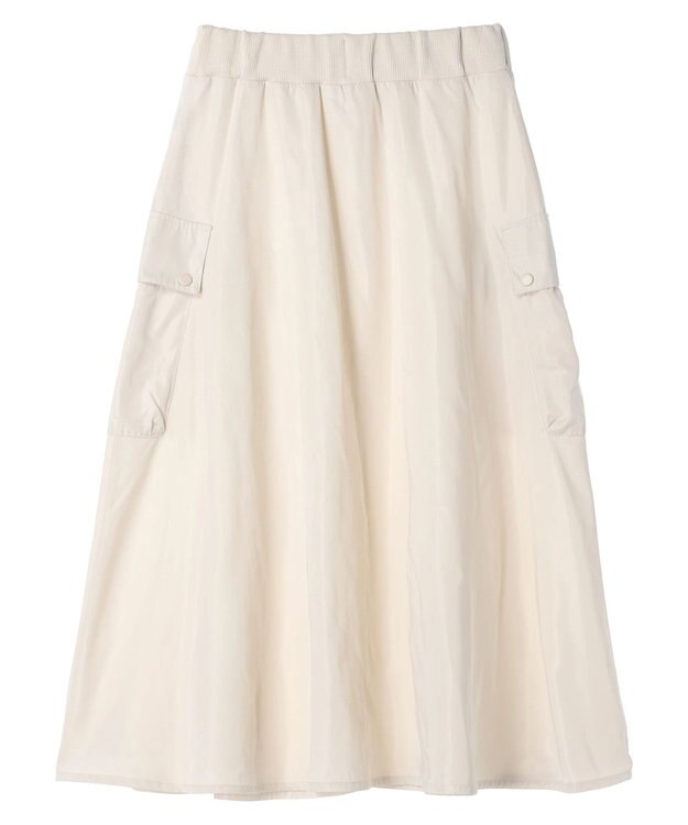 Green Parks ・ＳＵＧＡＲ　ＳＰＯＯＮ　ミリタリーフレアスカート Ivory