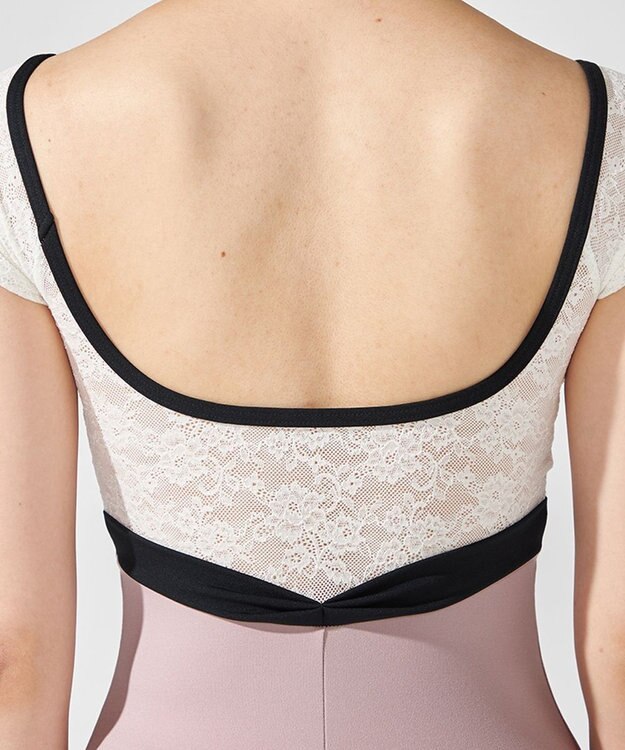 Chacott フレンチスリーブレオタード グレイッシュローズ