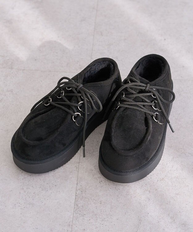 Green Parks ＲＵＰＩＳ．レースアップファーモカシューズ Black