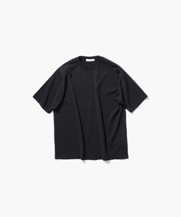 ATON FRESCA KNIT | ハーフスリーブプルオーバー - UNISEX BLACK