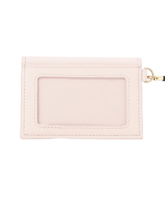 Maison de FLEUR リール付きビジューカードポケットパスケース Pink