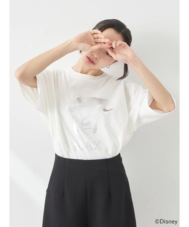 earth music&ecology Ｇｏｏｆｙ＆Ｍａｘ／箔プリントＴｅｅ Silver