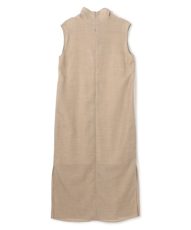 BEIGE， 【洗える・吸水速乾・防シワ・eclat 7・8月号掲載】LIATRIS / オフタートルノースリーブワンピース Flax