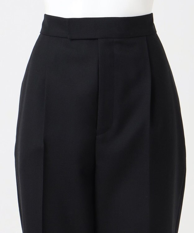 23区 【エステータ】ウールツイル ワイドテーパード パンツ ブラック系