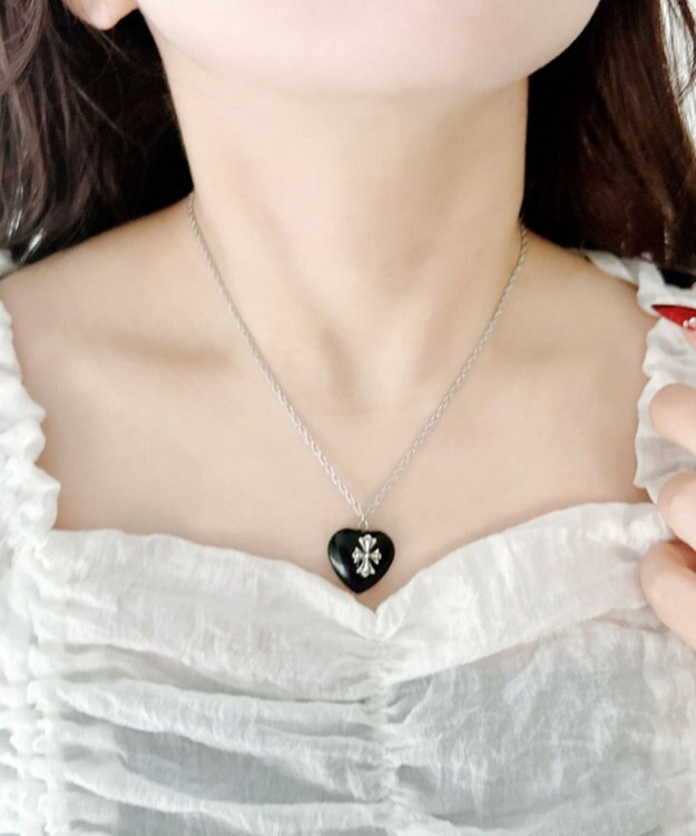 WEGO Lクロスハートネックレス 柄3