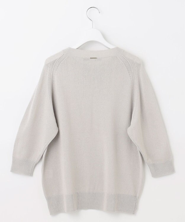 自由区 【洗える・XSサイズあり】ペーパーコットンアセテート  ニット ベージュ系