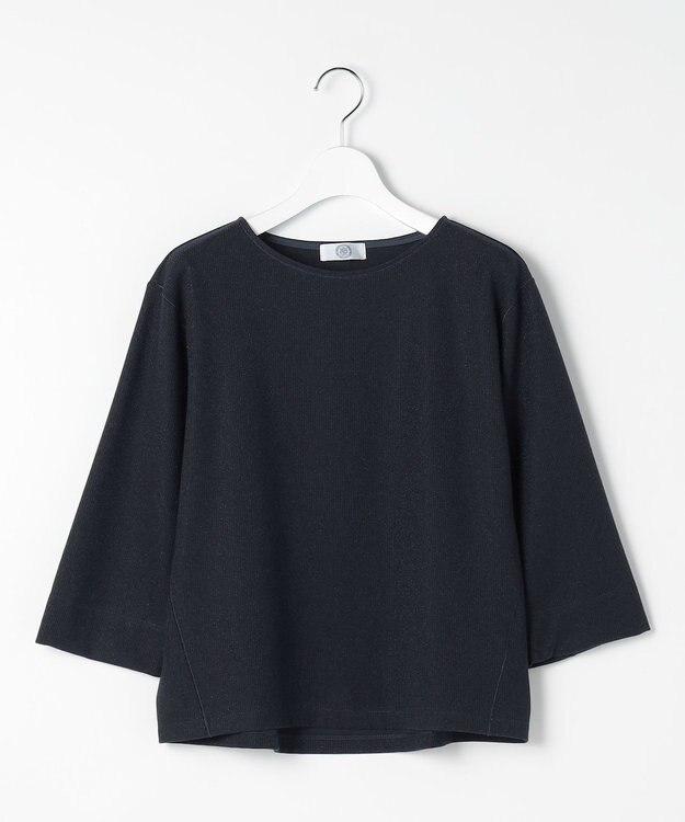 J.PRESS LADIES ラメ針抜き カットソー ネイビー系