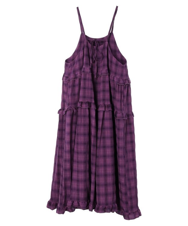 Green Parks ・Ｐｅｔｉｔ　Ｆｌｅｕｒ　フリルティアードキャミワンピ Purple